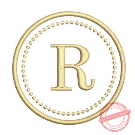 Matriz de Bordado - Moldura Letra R (fazemos Qualquer Letra)