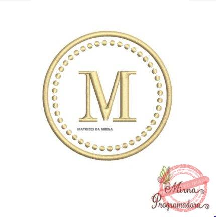 Matriz de Bordado - Moldura Redonda Letra m