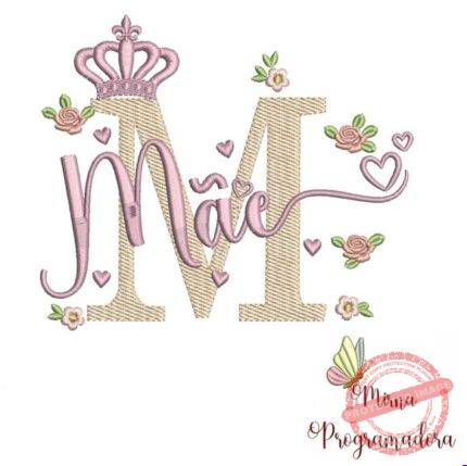 Matriz de Bordado Nome Mãe