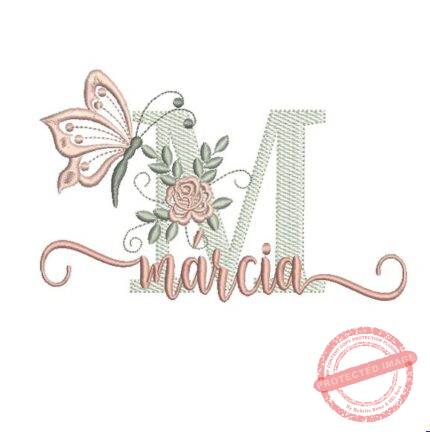 Matriz de Bordado - Nome Márcia (fazemos Qualquer Nome)