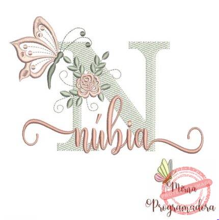 Matriz de Bordado - Nubia (fazemos Qualquer Nome)