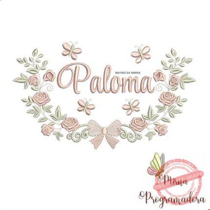 Matriz de Bordado Paloma (fazemos Qualquer Nome)
