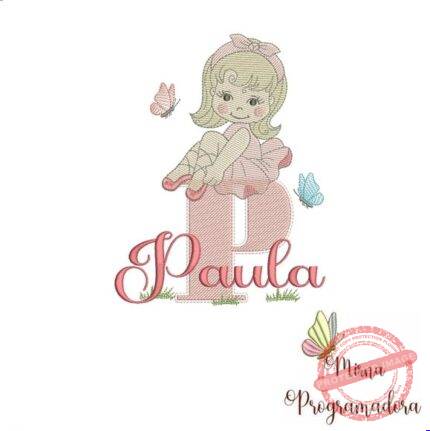Matriz de Bordado - Paula (fazemos Qualquer Nome)