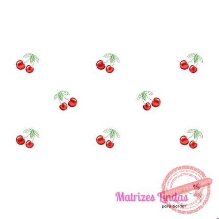 Matriz de Bordado Poá Cerejinha