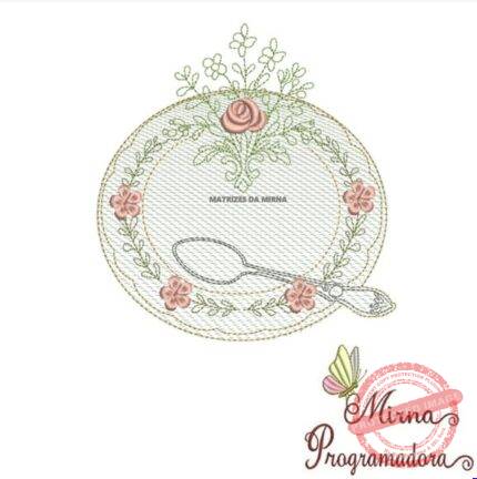 Matriz de Bordado - Prato
