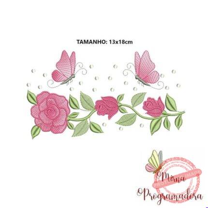 Matriz de Bordado - Ramo de Rosas