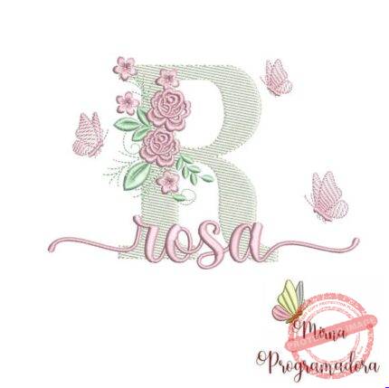 Matriz de Bordado - Rosa (fazemos Qualquer Nome)