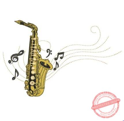 Matriz de Bordado - Saxofone