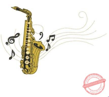 Matriz de Bordado - Saxofone