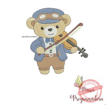 Matriz de Bordado - Ursinho Violino