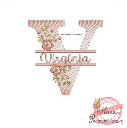Matriz de Bordado - Virgínia (fazemos Qualquer Nome)