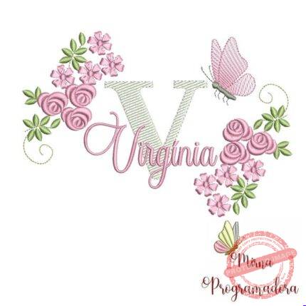 Matriz de Bordado - Virginia (fazemos Qualquer Nome)