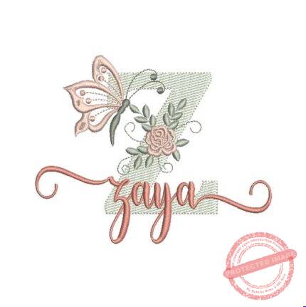 Matriz de Bordado - Zaya (fazemos Qualquer Nome)