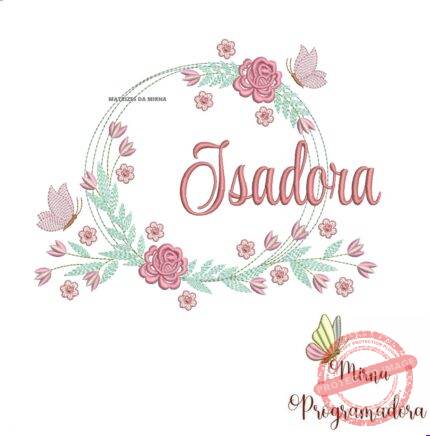 Matriz de Bordado Isadora Moldura Floral