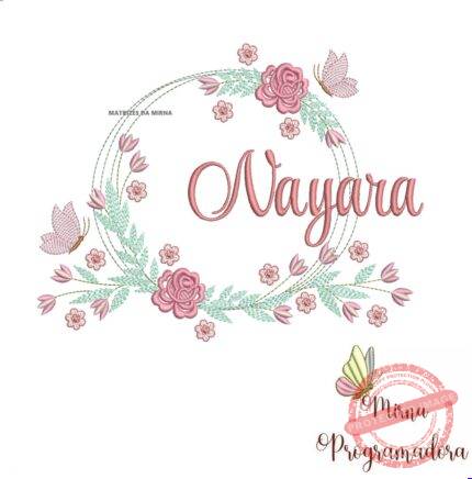 Matriz de Bordado Nayara Moldura Floral