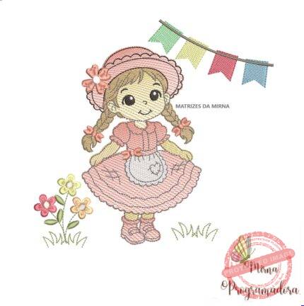 matriz-de-bordado-menina-vestido-festa-junina